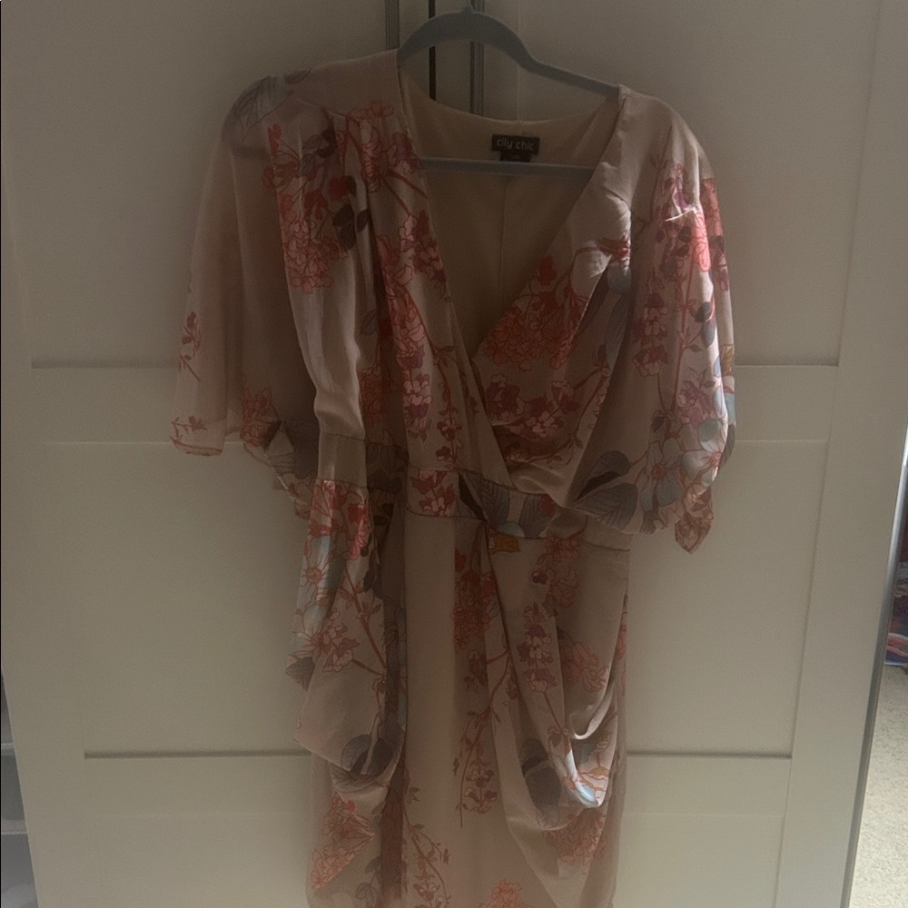 City Chic Cream Dress